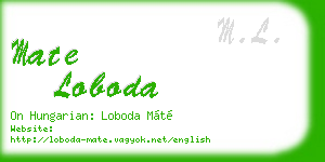 mate loboda business card