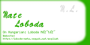 mate loboda business card